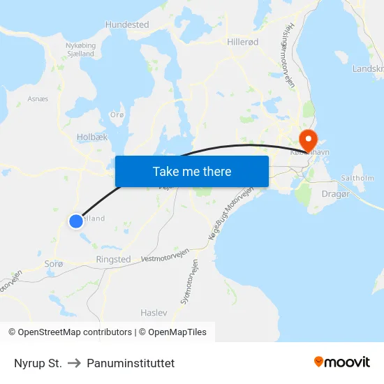Nyrup St. to Panuminstituttet map