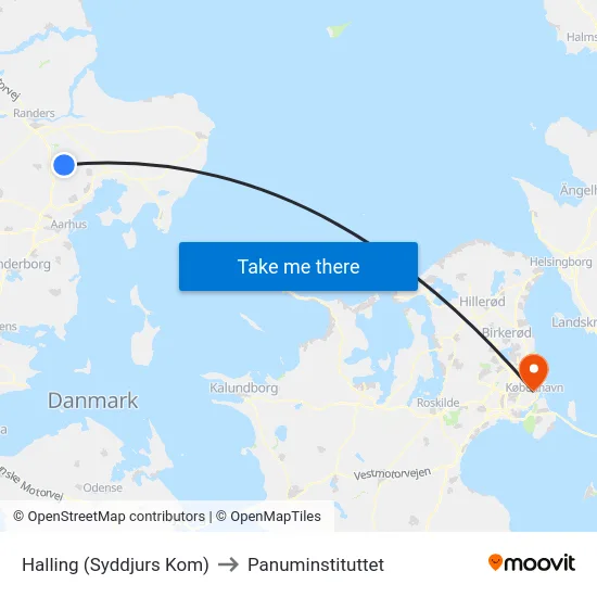 Halling (Syddjurs Kom) to Panuminstituttet map