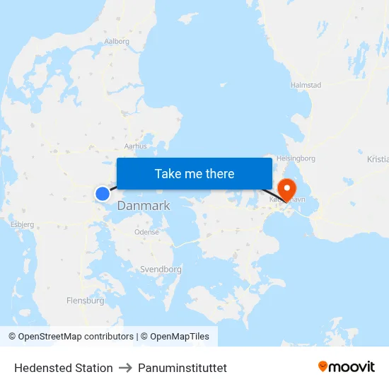 Hedensted Station to Panuminstituttet map