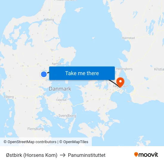 Østbirk (Horsens Kom) to Panuminstituttet map