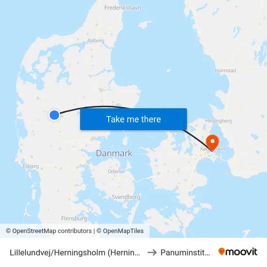 Lillelundvej/Herningsholm (Herning Kom) to Panuminstituttet map