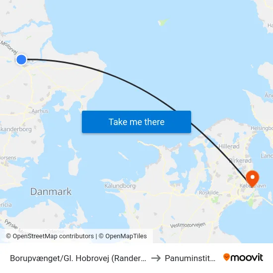 Borupvænget/Gl. Hobrovej (Randers Kom) to Panuminstituttet map
