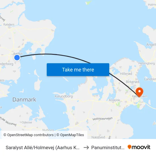 Saralyst Allé/Holmevej (Aarhus Kom) to Panuminstituttet map