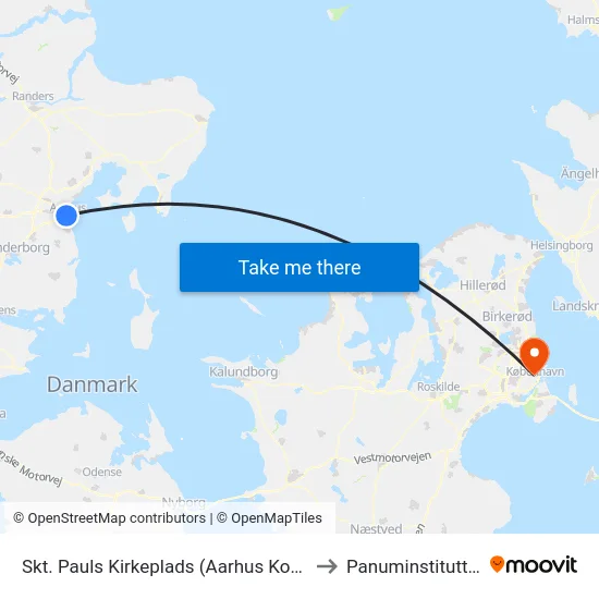 Skt. Pauls Kirkeplads (Aarhus Kom) to Panuminstituttet map