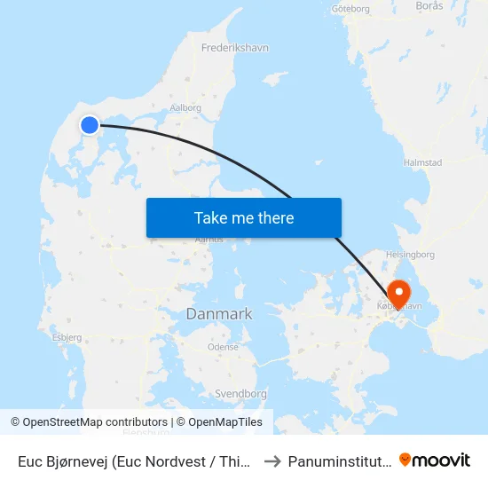 Euc Bjørnevej (Euc Nordvest / Thisted) to Panuminstituttet map