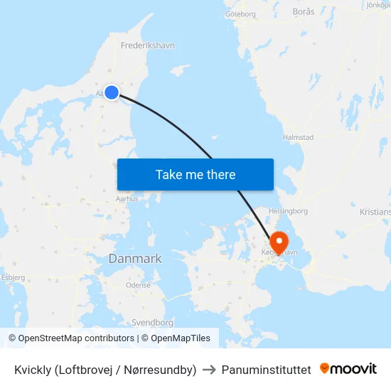 Kvickly (Loftbrovej / Nørresundby) to Panuminstituttet map