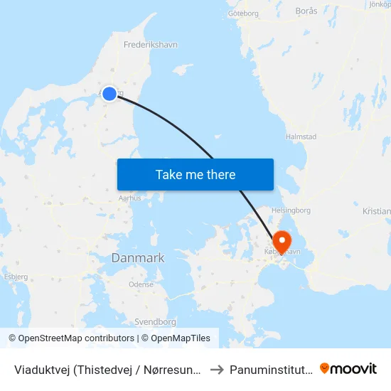 Viaduktvej (Thistedvej / Nørresundby) to Panuminstituttet map