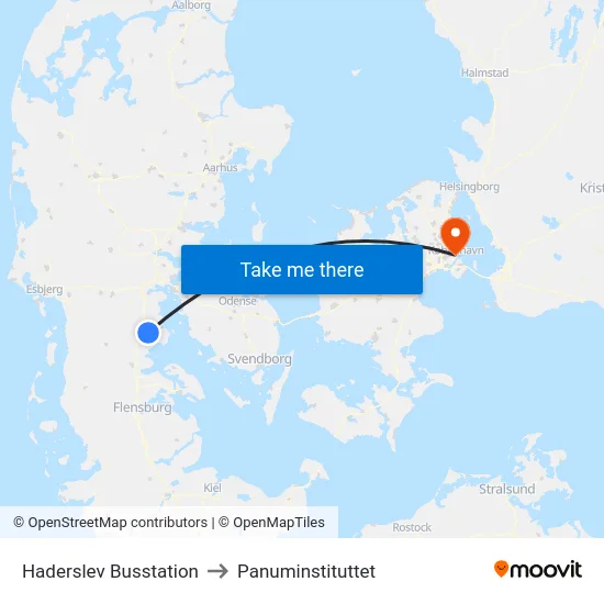 Haderslev Busstation to Panuminstituttet map