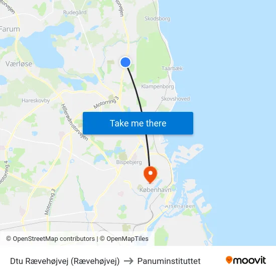 Dtu Rævehøjvej (Rævehøjvej) to Panuminstituttet map