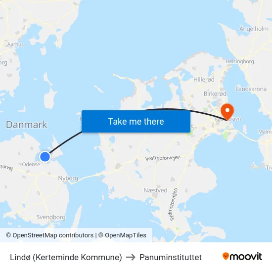 Lindø (Kerteminde Kommune) to Panuminstituttet map