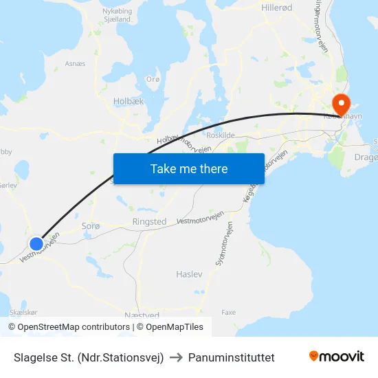 Slagelse St. (Ndr.Stationsvej) to Panuminstituttet map