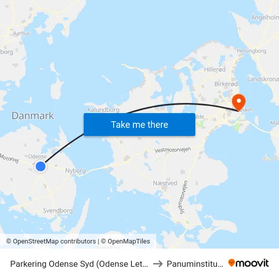 Parkering Odense Syd (Odense Letbane) to Panuminstituttet map