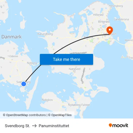 Svendborg St. to Panuminstituttet map