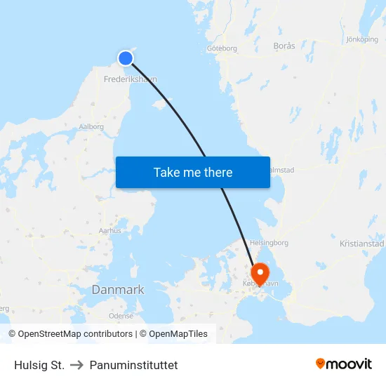 Hulsig St. to Panuminstituttet map