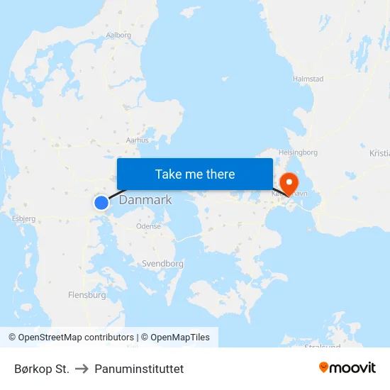 Børkop St. to Panuminstituttet map
