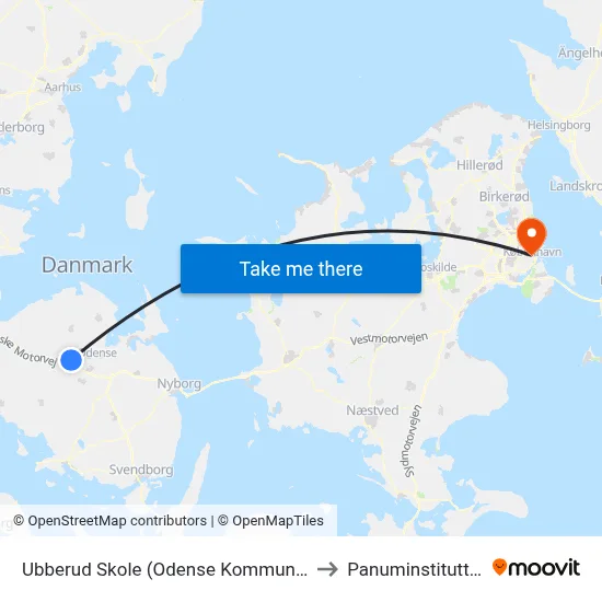 Ubberud Skole (Odense Kommune) to Panuminstituttet map