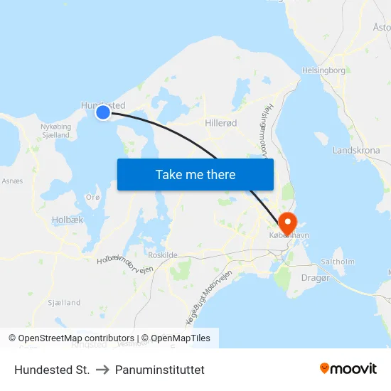 Hundested St. to Panuminstituttet map