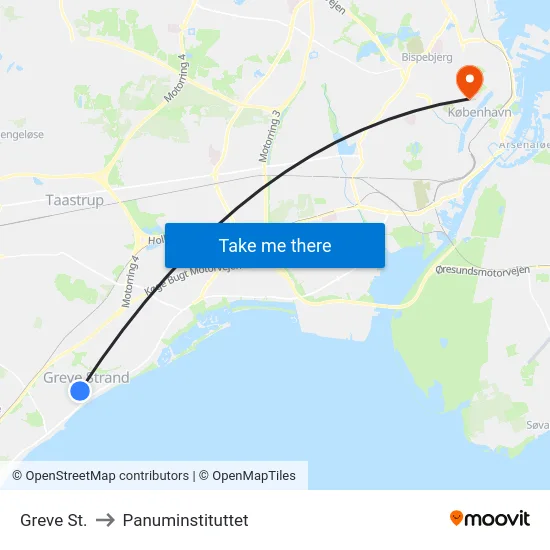 Greve St. to Panuminstituttet map