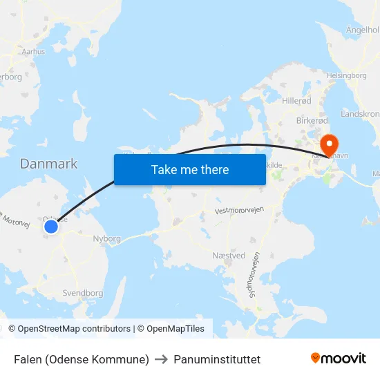 Falen (Odense Kommune) to Panuminstituttet map
