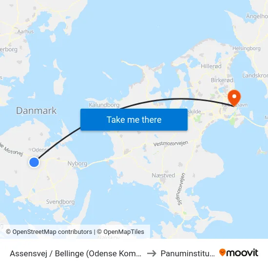 Assensvej / Bellinge (Odense Kommune) to Panuminstituttet map