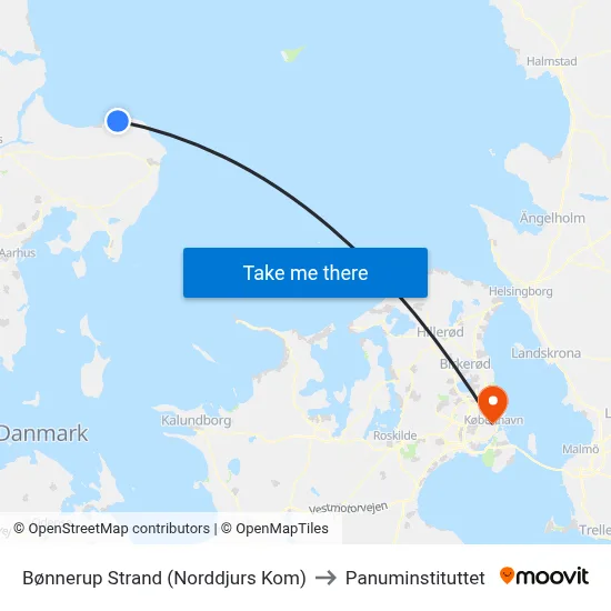 Bønnerup Strand (Norddjurs Kom) to Panuminstituttet map