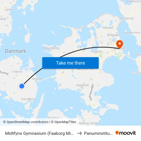 Midtfyns Gymnasium (Faaborg Midtfyn) to Panuminstituttet map