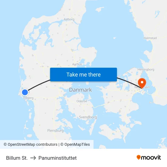 Billum St. to Panuminstituttet map