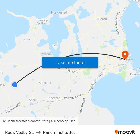 Ruds Vedby St. to Panuminstituttet map