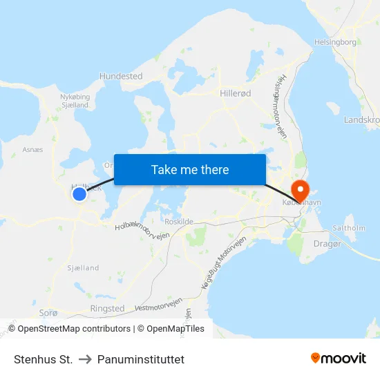 Stenhus St. to Panuminstituttet map