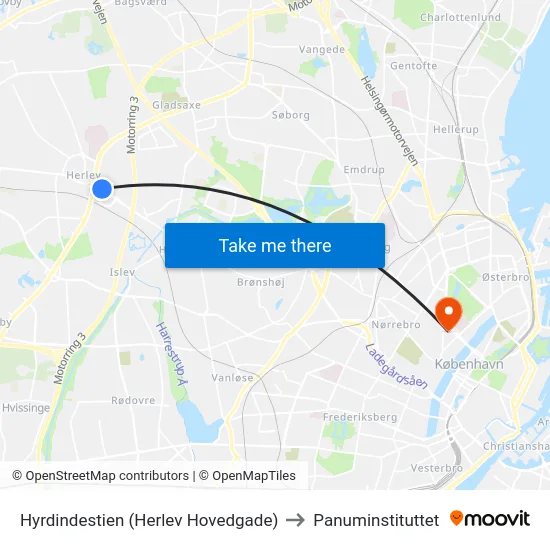 Hyrdindestien (Herlev Hovedgade) to Panuminstituttet map