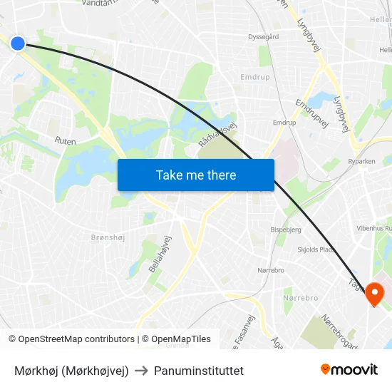 Mørkhøj (Mørkhøjvej) to Panuminstituttet map