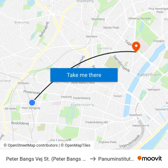 Peter Bangs Vej St. (Peter Bangs Vej) to Panuminstituttet map