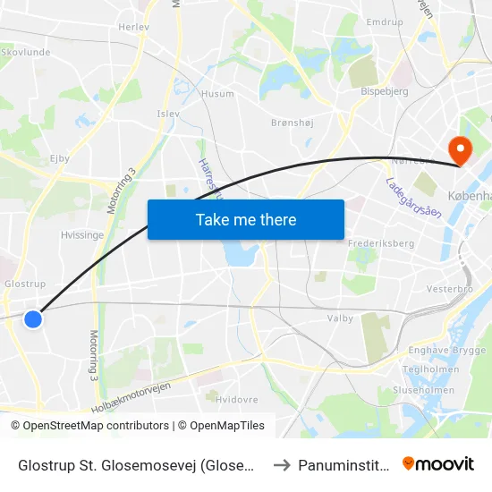 Glostrup St. Glosemosevej (Glosemosevej) to Panuminstituttet map