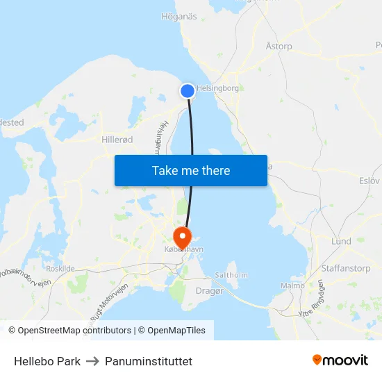 Hellebo Park to Panuminstituttet map