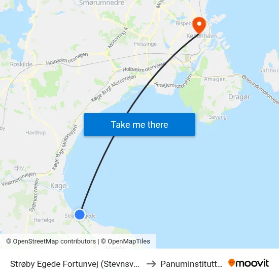 Strøby Egede Fortunvej (Stevnsvej) to Panuminstituttet map