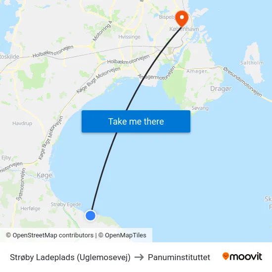 Strøby Ladeplads (Uglemosevej) to Panuminstituttet map