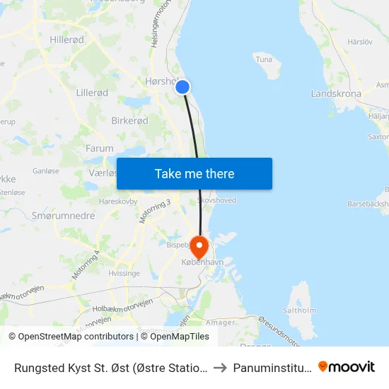 Rungsted Kyst St. Øst (Østre Stationsvej) to Panuminstituttet map