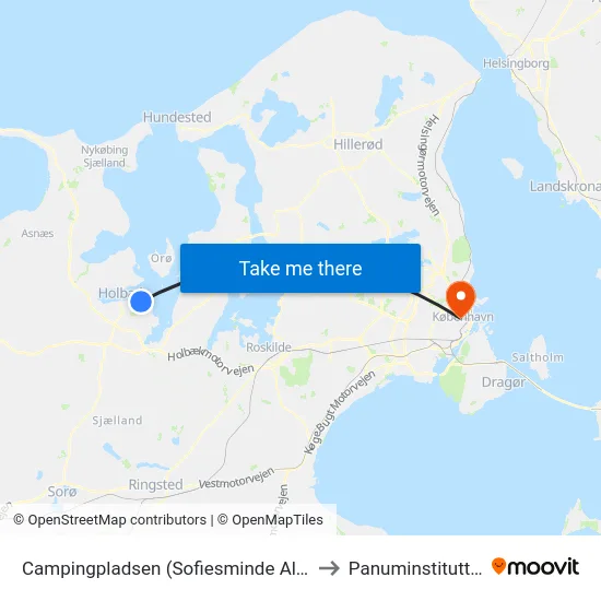 Campingpladsen (Sofiesminde Allé) to Panuminstituttet map