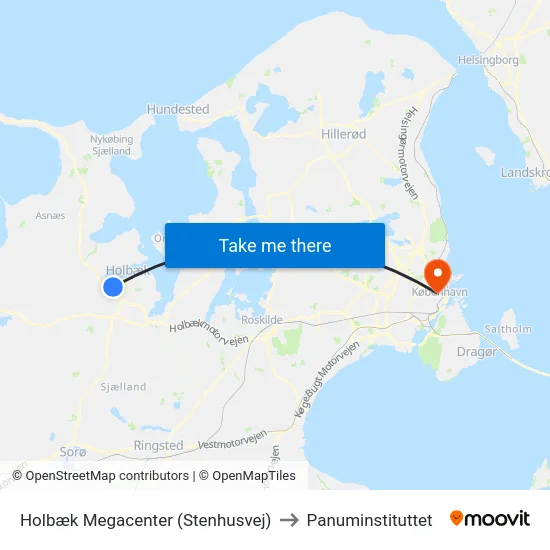 Holbæk Megacenter (Stenhusvej) to Panuminstituttet map
