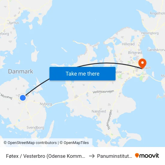 Føtex / Vesterbro (Odense Kommune) to Panuminstituttet map