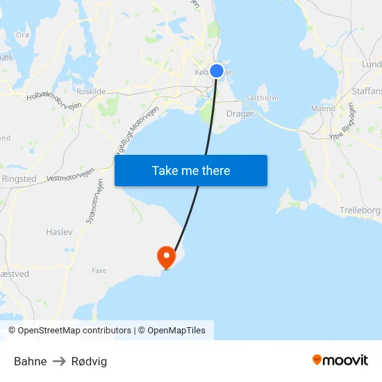 Norman Copenhagen to Rødvig map