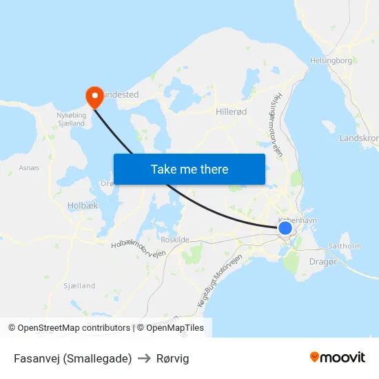 Fasanvej (Smallegade) to Rørvig map