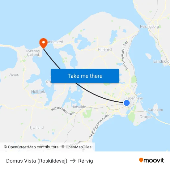 Domus Vista (Roskildevej) to Rørvig map