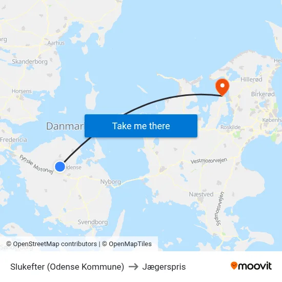 Slukefter (Odense Kommune) to Jægerspris map