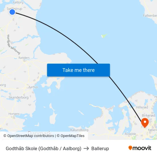 Godthåb Skole (Godthåb / Aalborg) to Ballerup map