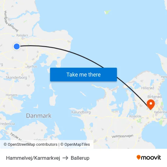 Hammelvej/Karmarkvej to Ballerup map