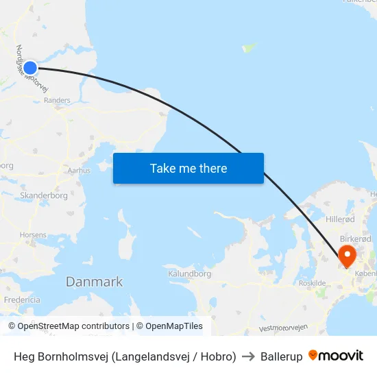 Heg Bornholmsvej (Langelandsvej / Hobro) to Ballerup map