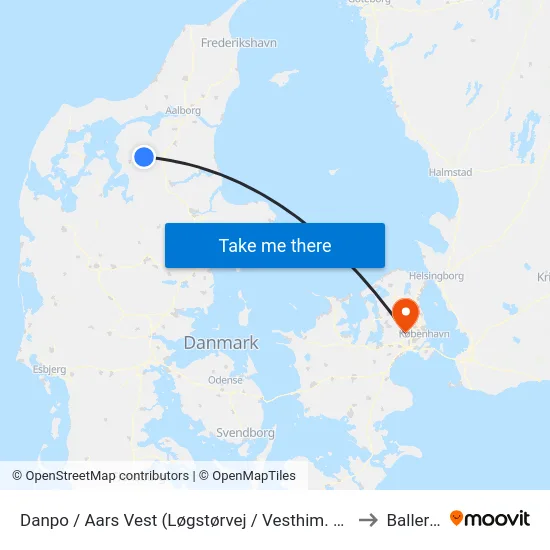 Danpo / Aars Vest (Løgstørvej / Vesthim. Komm) to Ballerup map