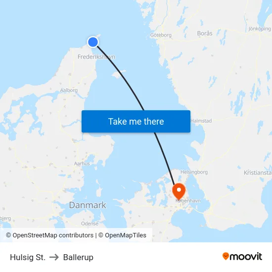 Hulsig St. to Ballerup map