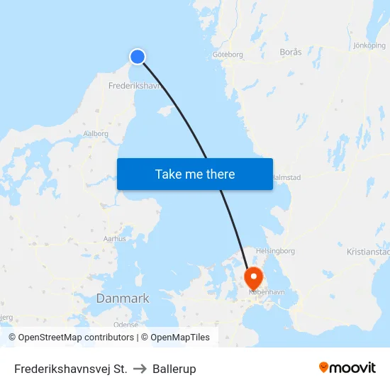 Frederikshavnsvej St. to Ballerup map